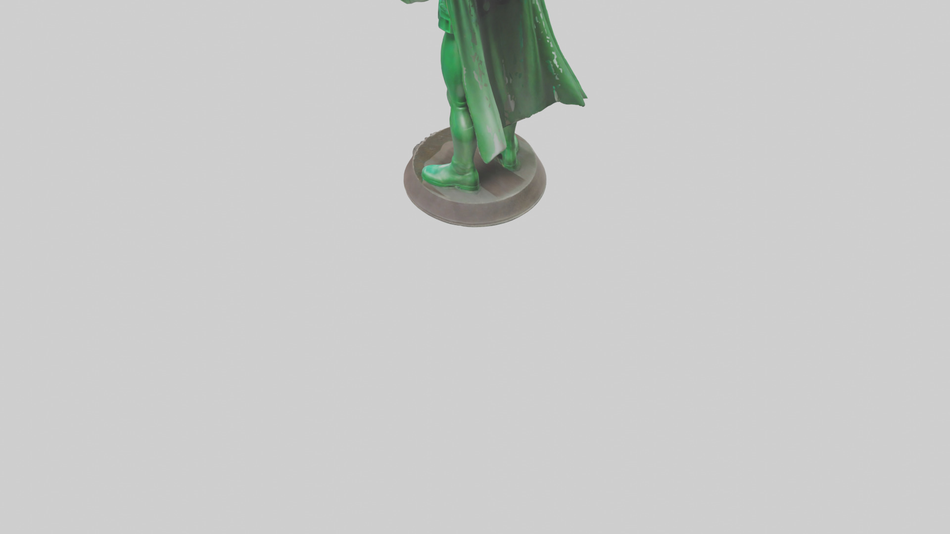 Energy Conservation Hero Statue model Low-poly 3D model_3