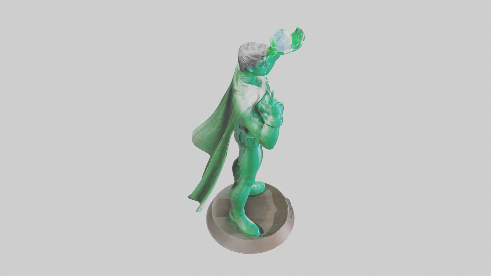 Energy Conservation Hero Statue model Low-poly 3D model_18
