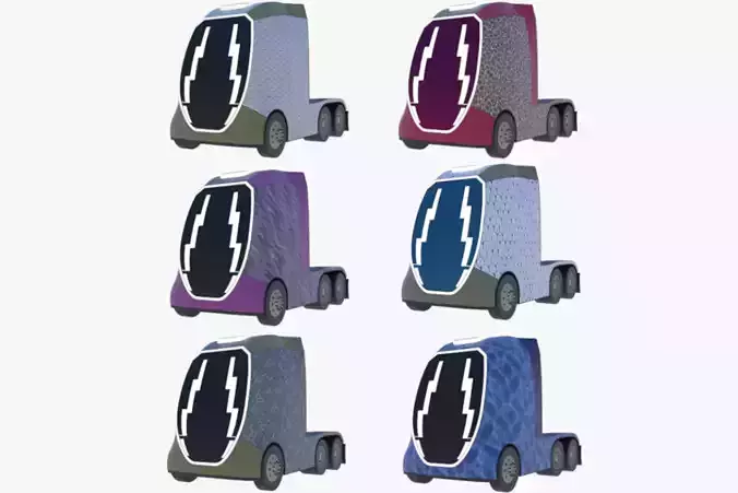 Future semitrucks PBR bundle 3D Model Collection