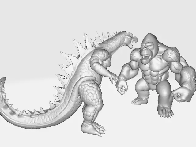 MINI 4INCH KING KONG AND GODZILLA 3D print model