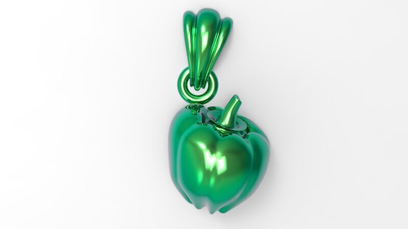  bell pepper  Pendant fruit puffed  charm  Necklace  jewelry 3D print model_21