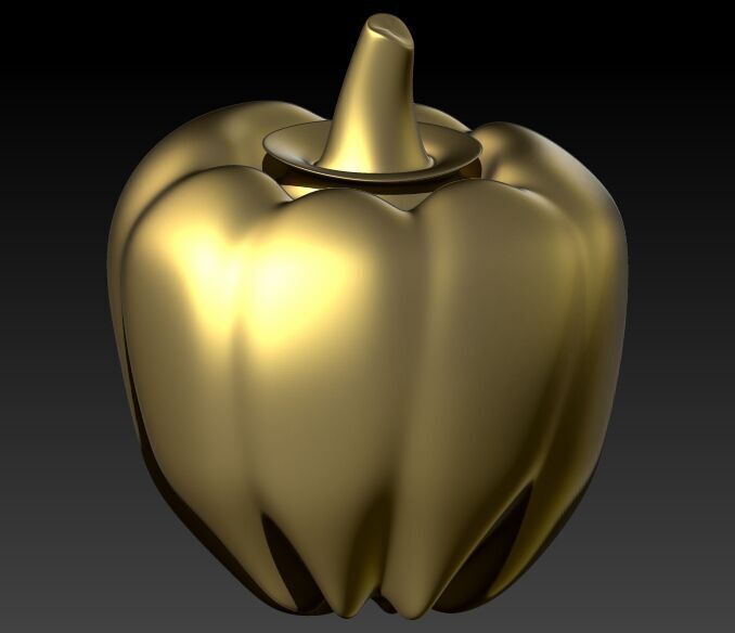  bell pepper  Pendant fruit puffed  charm  Necklace  jewelry 3D print model_1