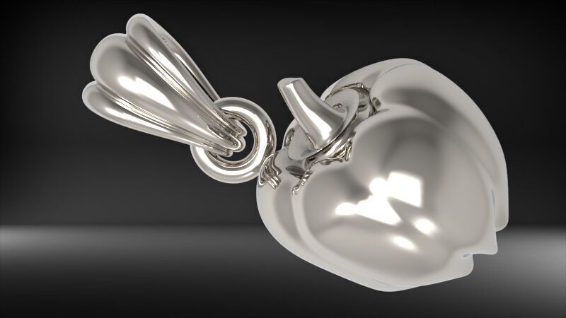  bell pepper  Pendant fruit puffed  charm  Necklace  jewelry 3D print model_5