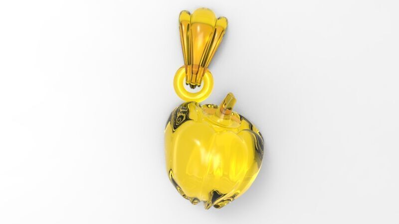 bell pepper  Pendant fruit puffed  charm  Necklace  jewelry 3D print model_23
