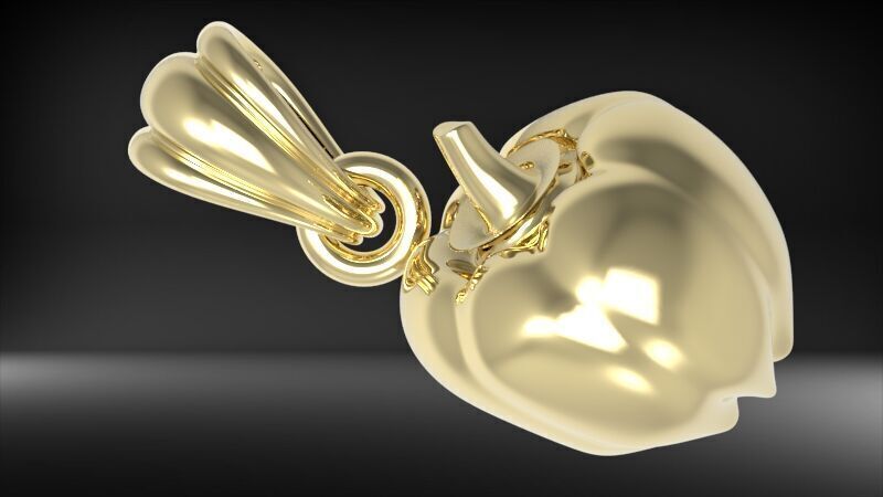  bell pepper  Pendant fruit puffed  charm  Necklace  jewelry 3D print model_7