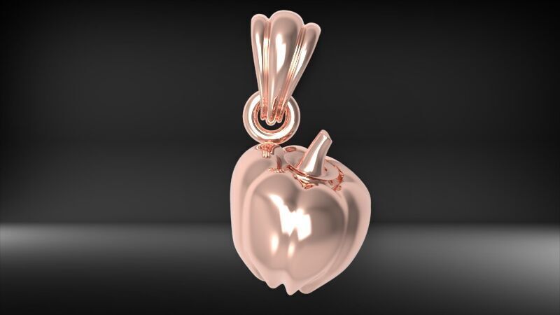  bell pepper  Pendant fruit puffed  charm  Necklace  jewelry 3D print model_2