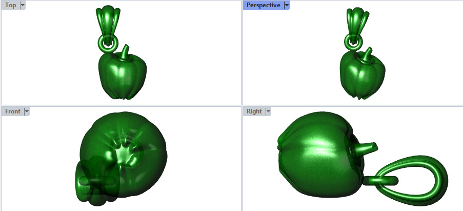  bell pepper  Pendant fruit puffed  charm  Necklace  jewelry 3D print model_17