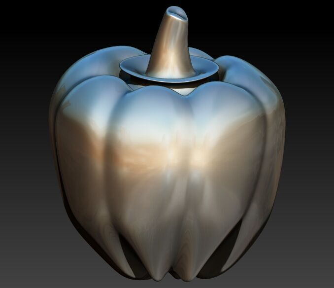  bell pepper  Pendant fruit puffed  charm  Necklace  jewelry 3D print model_11