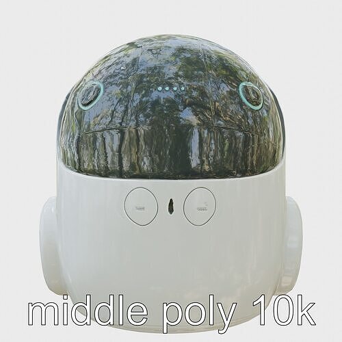 CareBot Companion Robot for Elderly Assistance Low-poly 3D model
