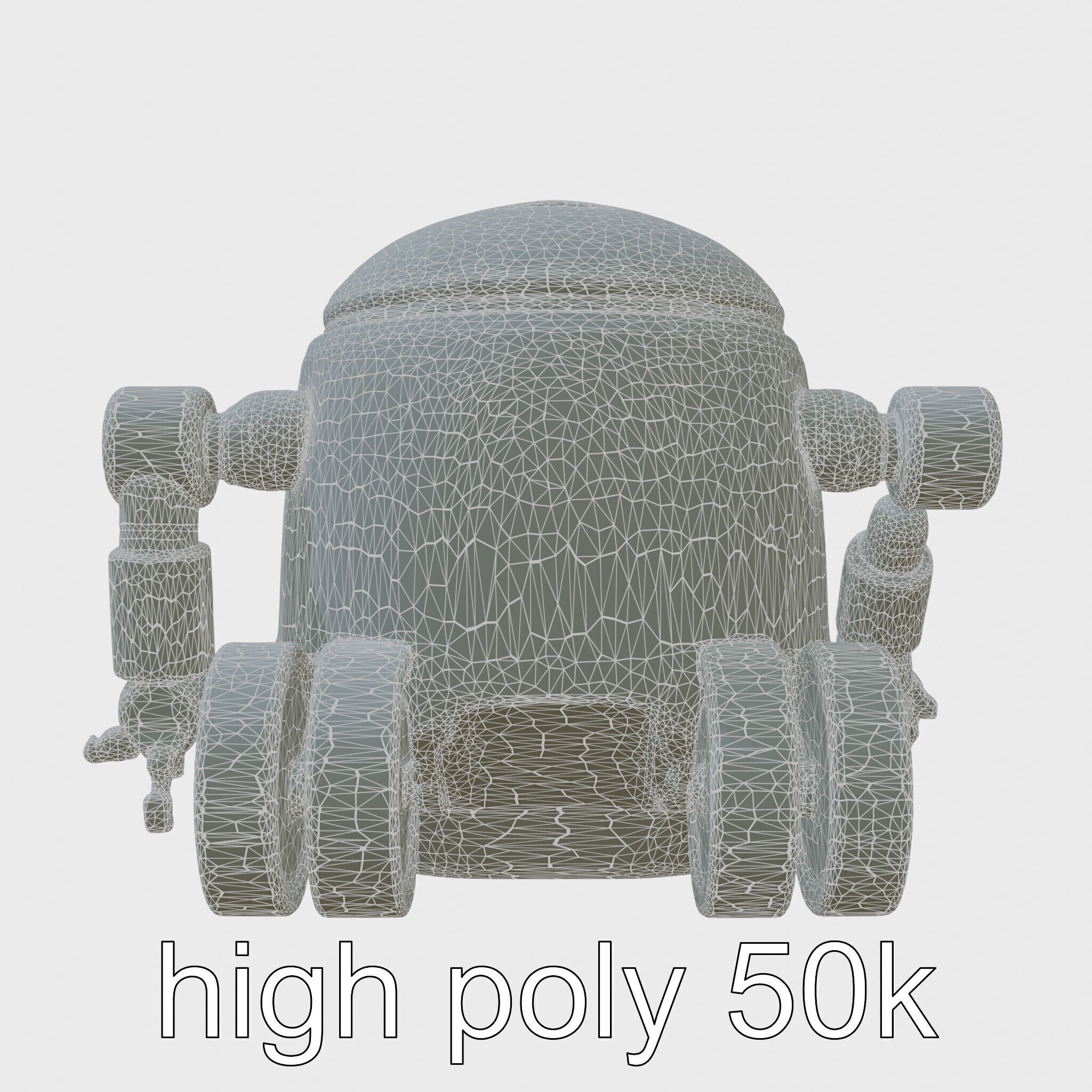 Friendly Household Assistant Robot with Interactive Features Low-poly 3D model_8