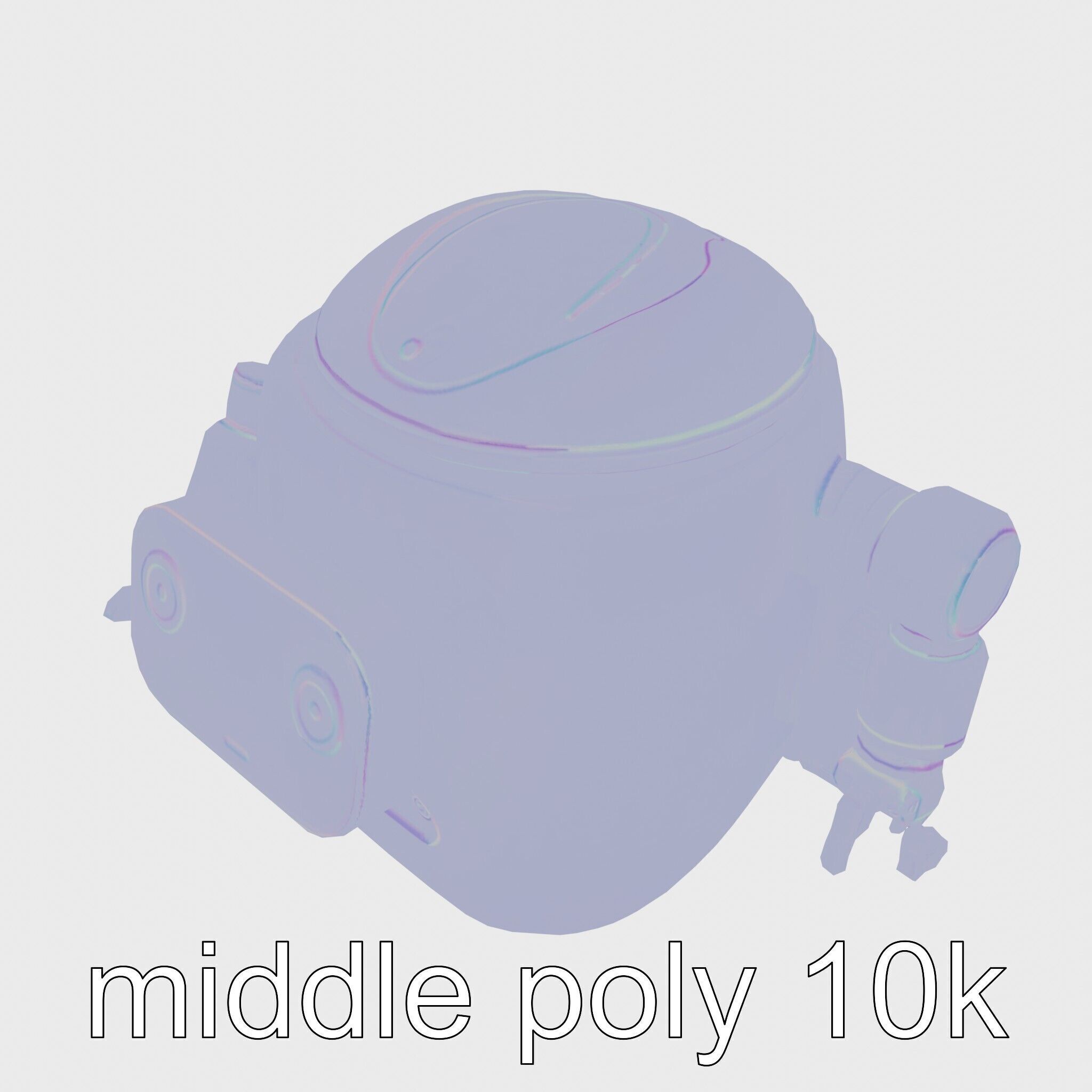 Friendly Household Assistant Robot with Interactive Features Low-poly 3D model_20