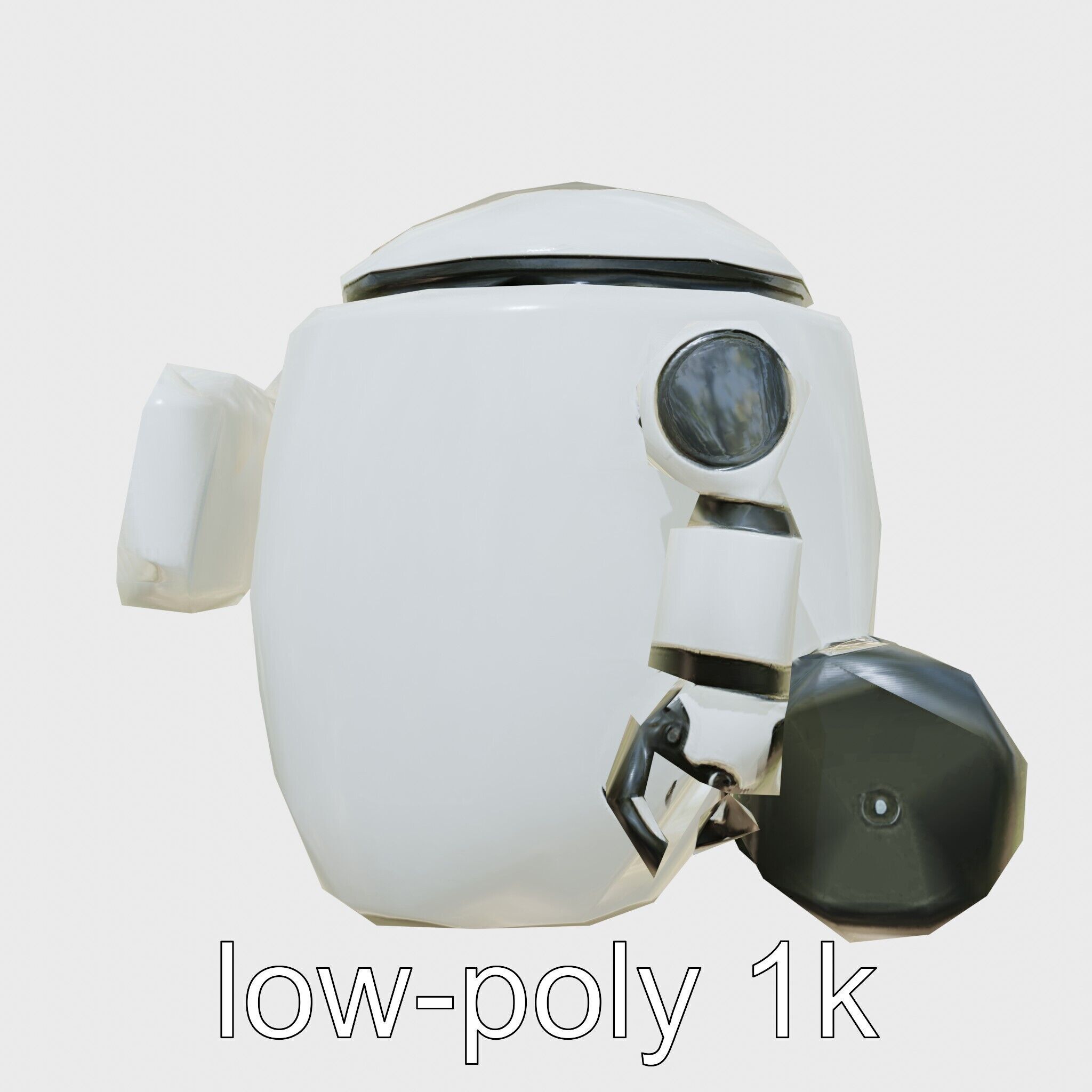Friendly Household Assistant Robot with Interactive Features Low-poly 3D model_17