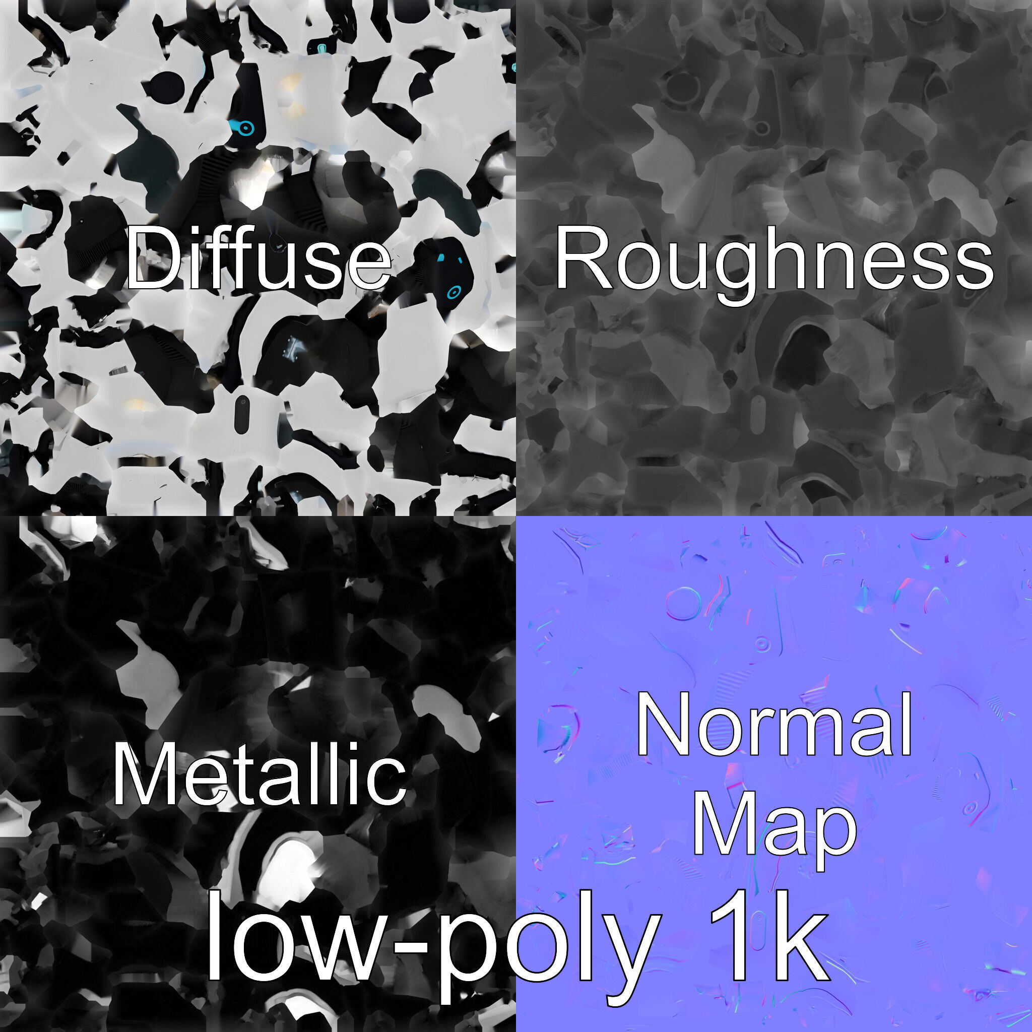 Friendly Household Assistant Robot with Interactive Features Low-poly 3D model_4