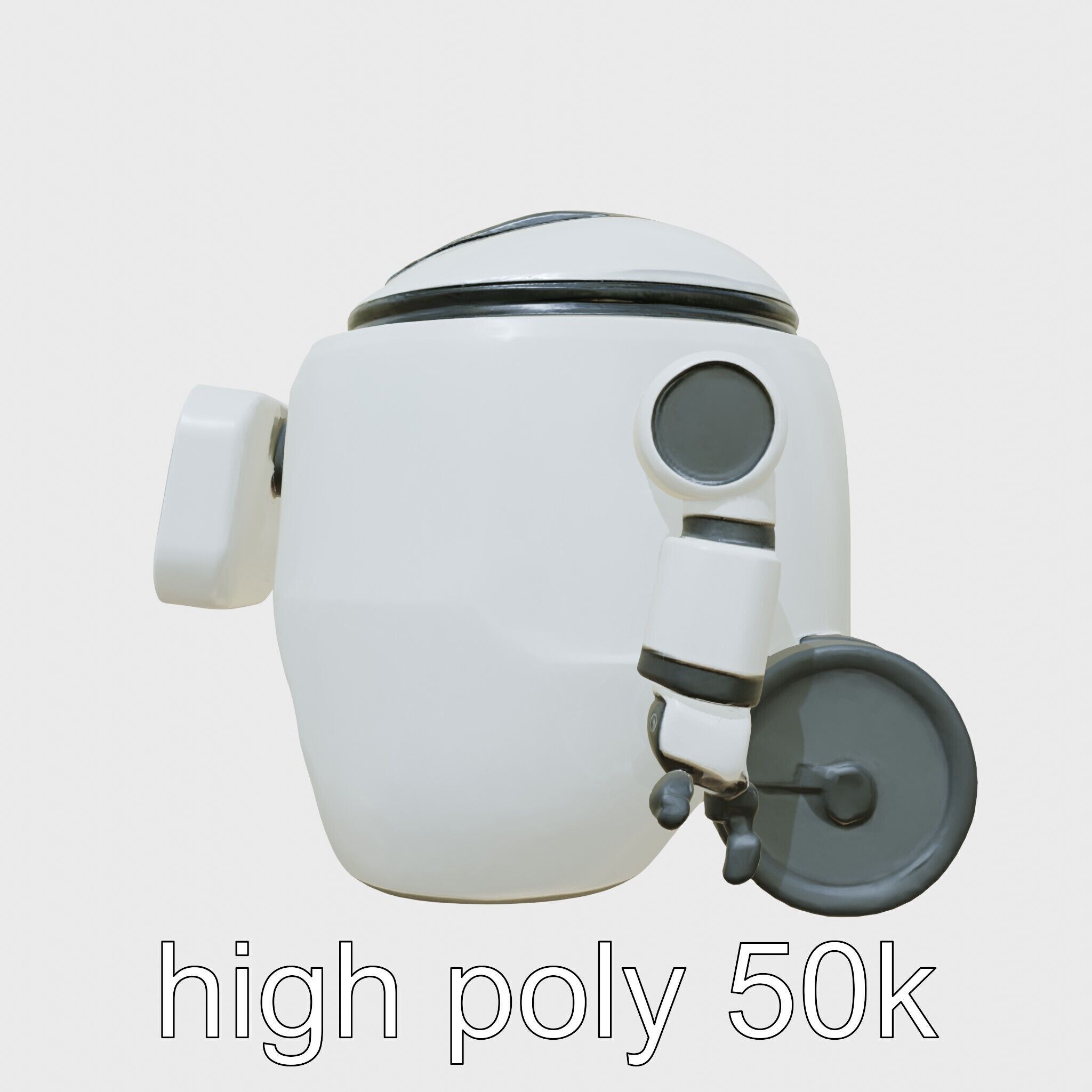 Friendly Household Assistant Robot with Interactive Features Low-poly 3D model_15