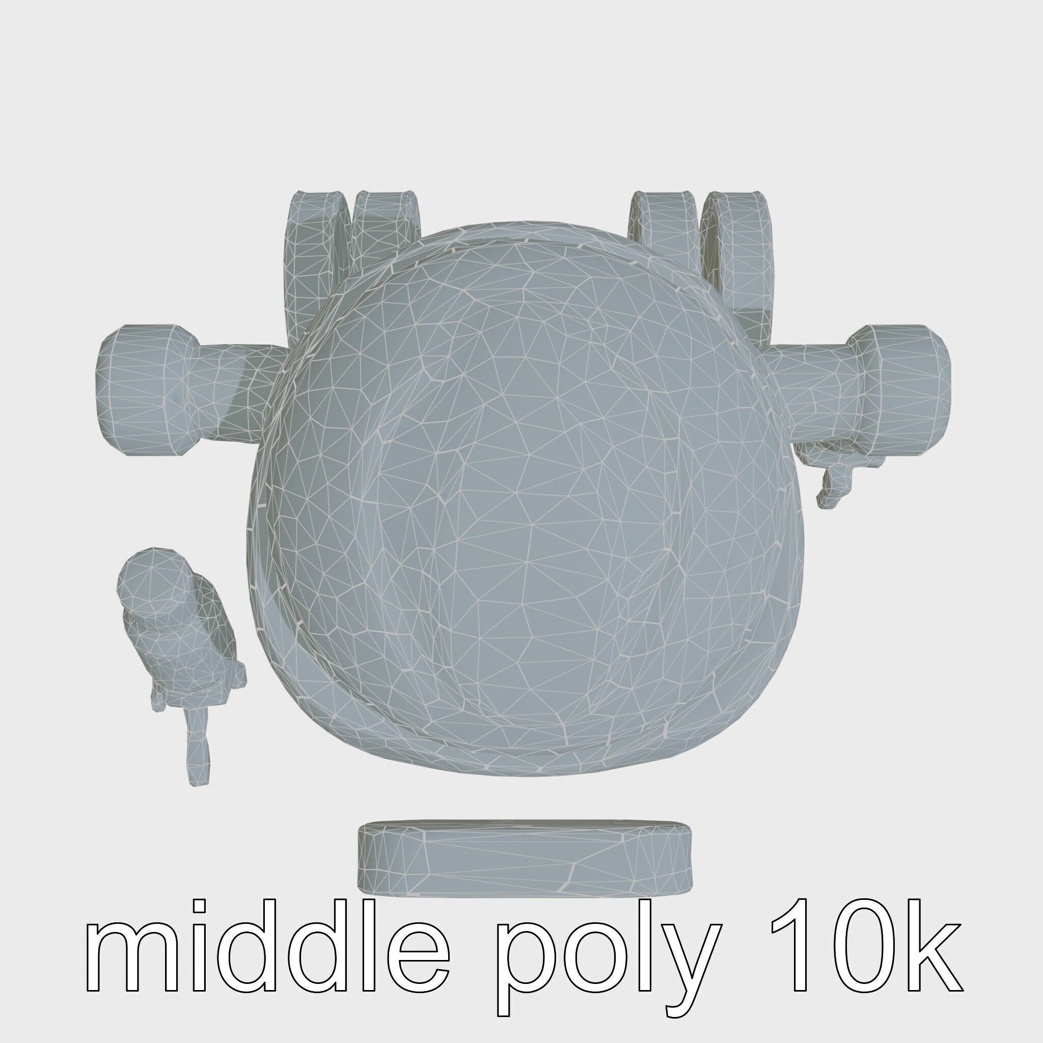 Friendly Household Assistant Robot with Interactive Features Low-poly 3D model_9