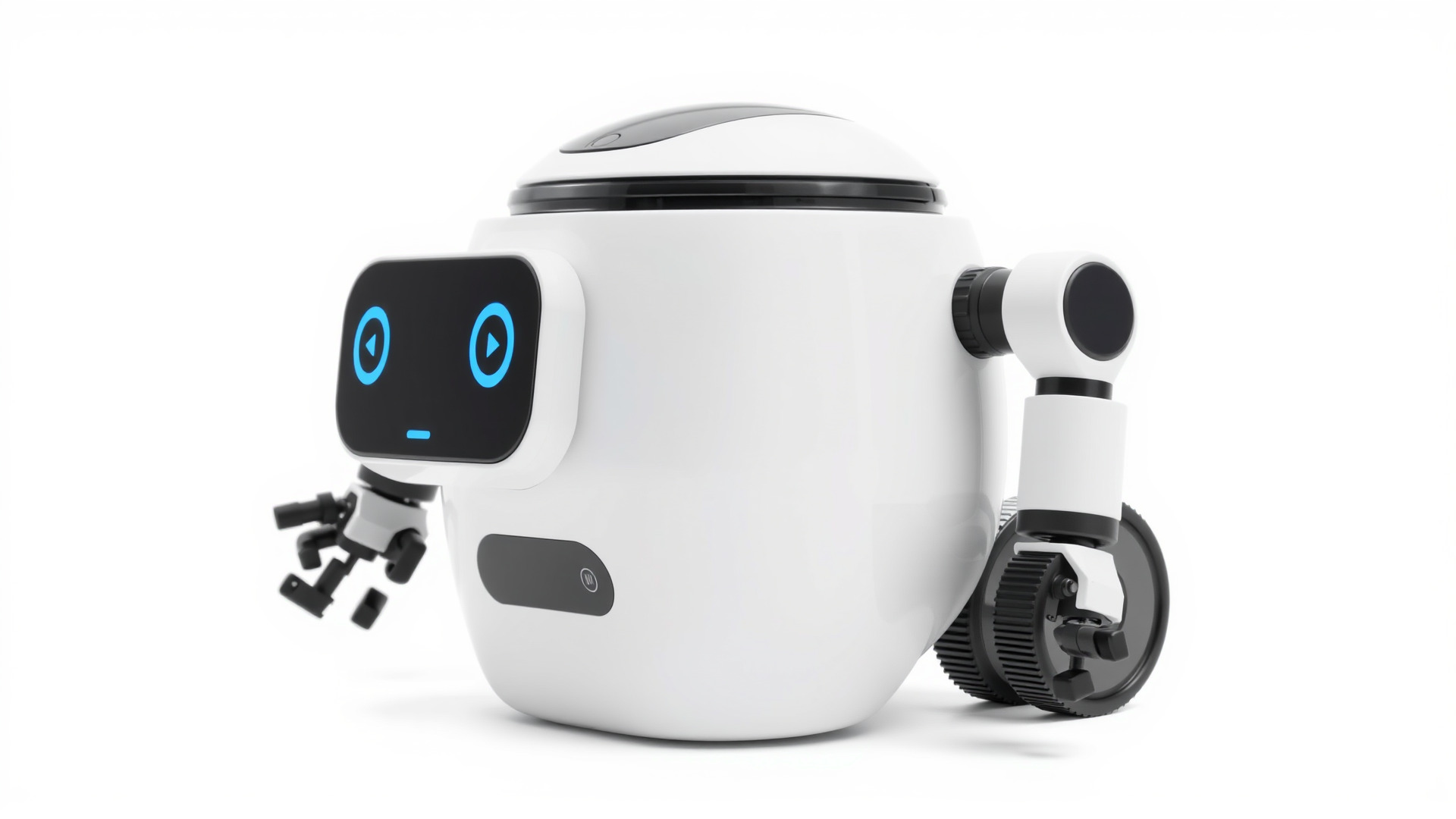 Friendly Household Assistant Robot with Interactive Features Low-poly 3D model_6