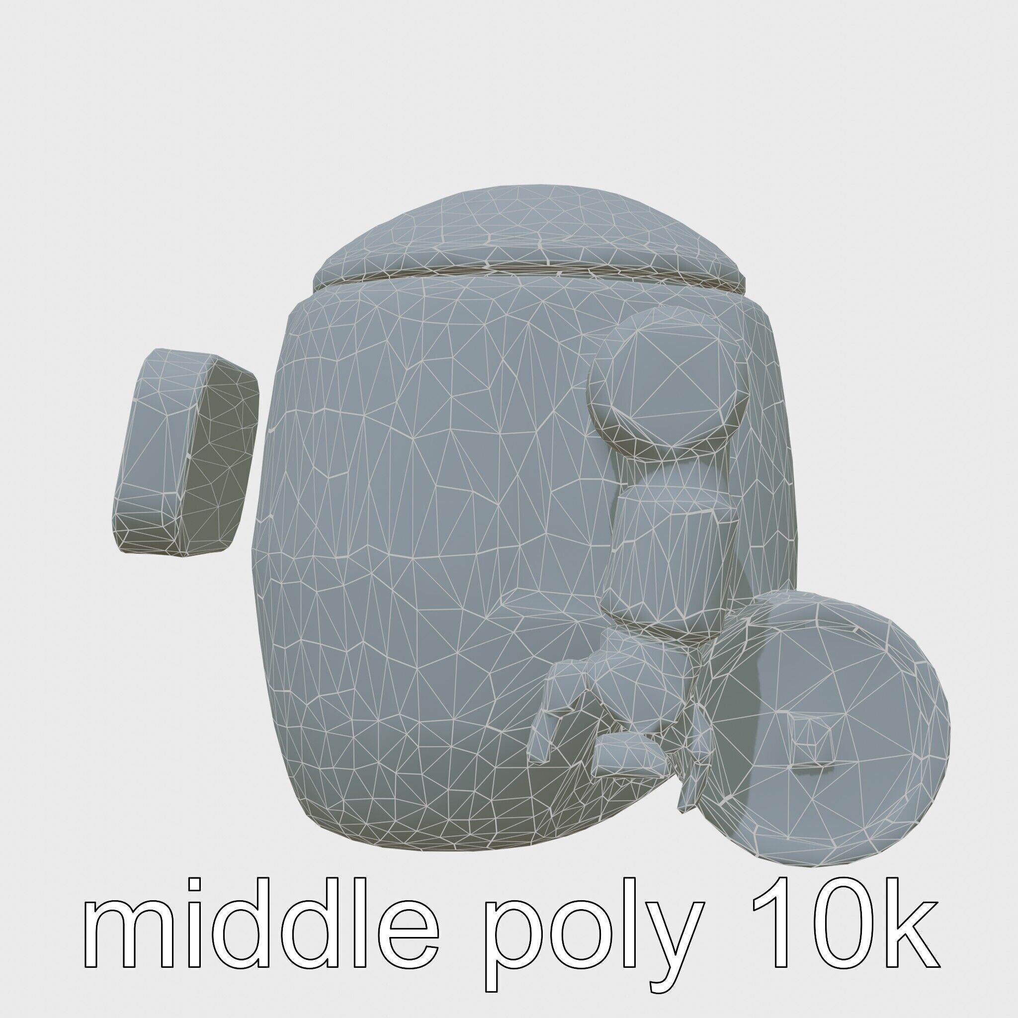 Friendly Household Assistant Robot with Interactive Features Low-poly 3D model_16