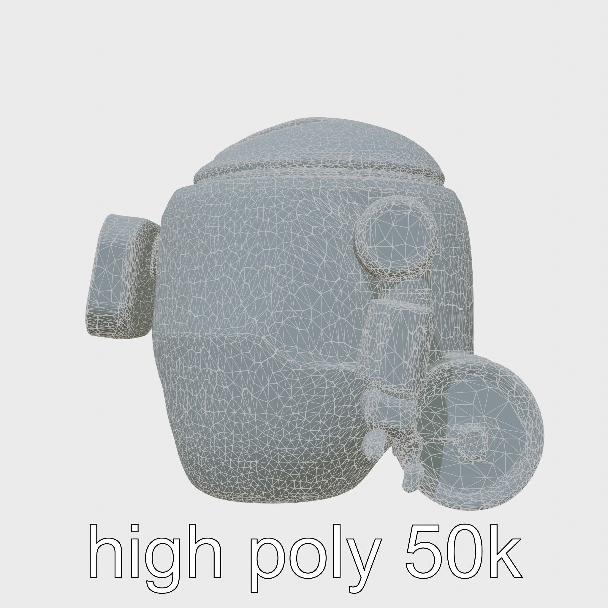Friendly Household Assistant Robot with Interactive Features Low-poly 3D model_24