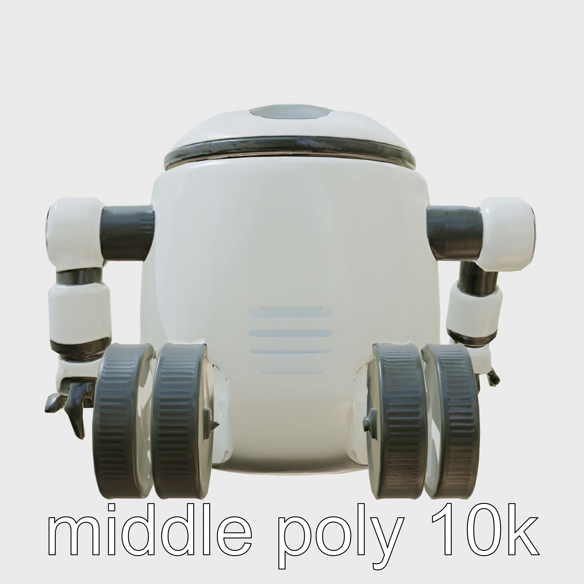 Friendly Household Assistant Robot with Interactive Features Low-poly 3D model_12