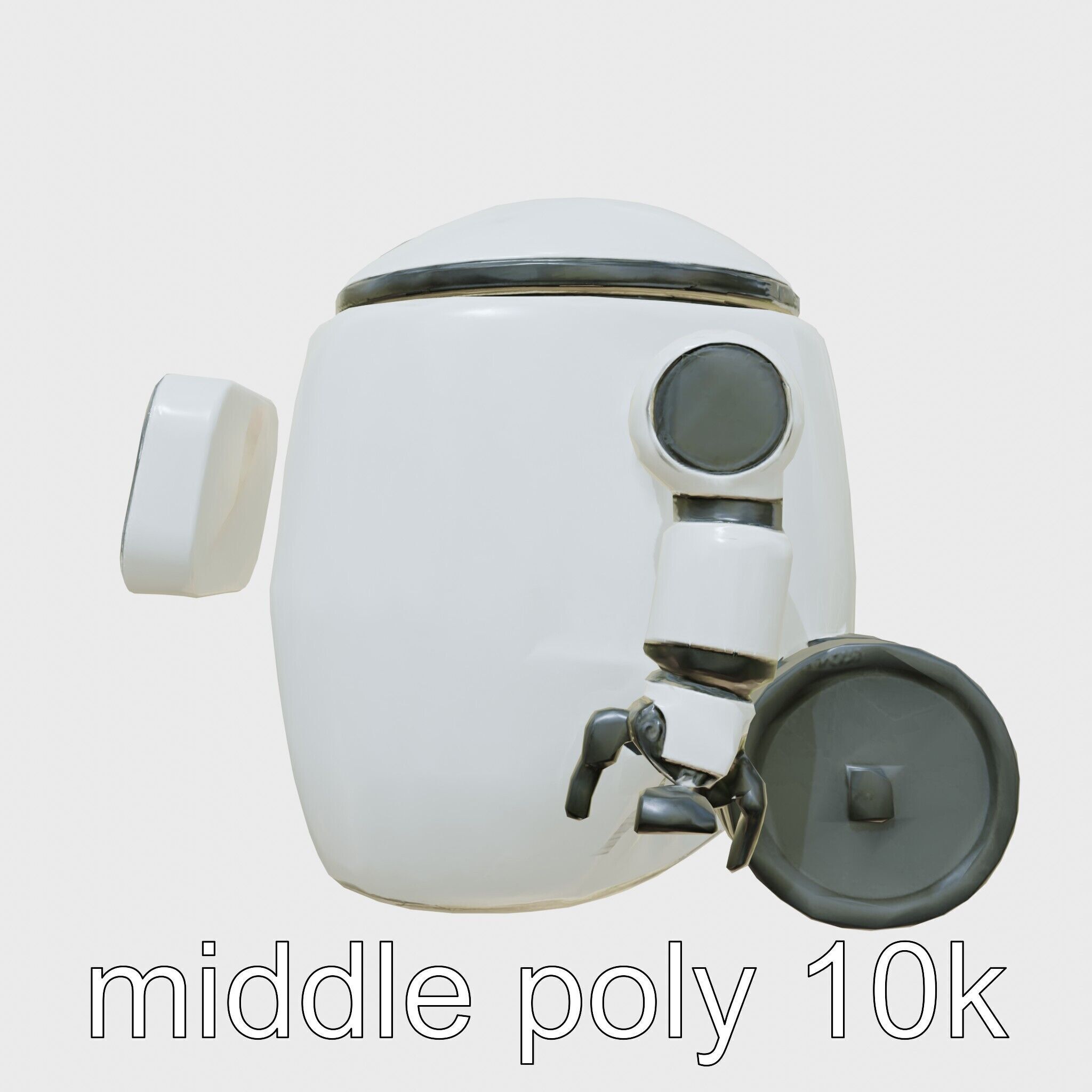 Friendly Household Assistant Robot with Interactive Features Low-poly 3D model_30