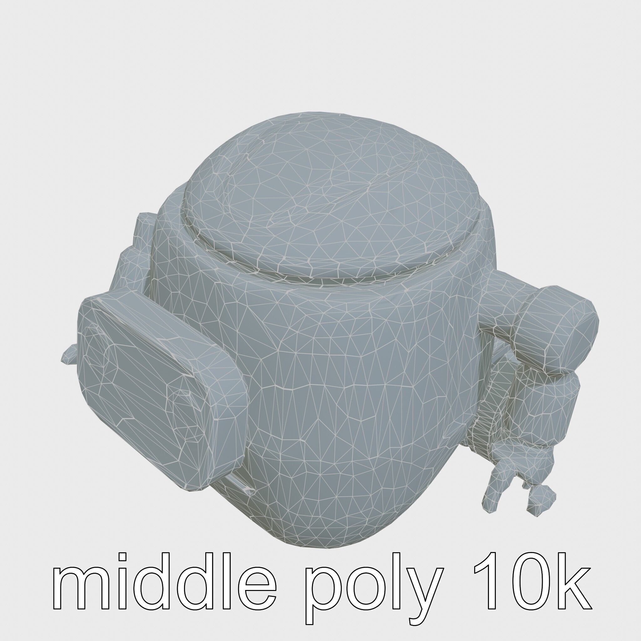 Friendly Household Assistant Robot with Interactive Features Low-poly 3D model_22