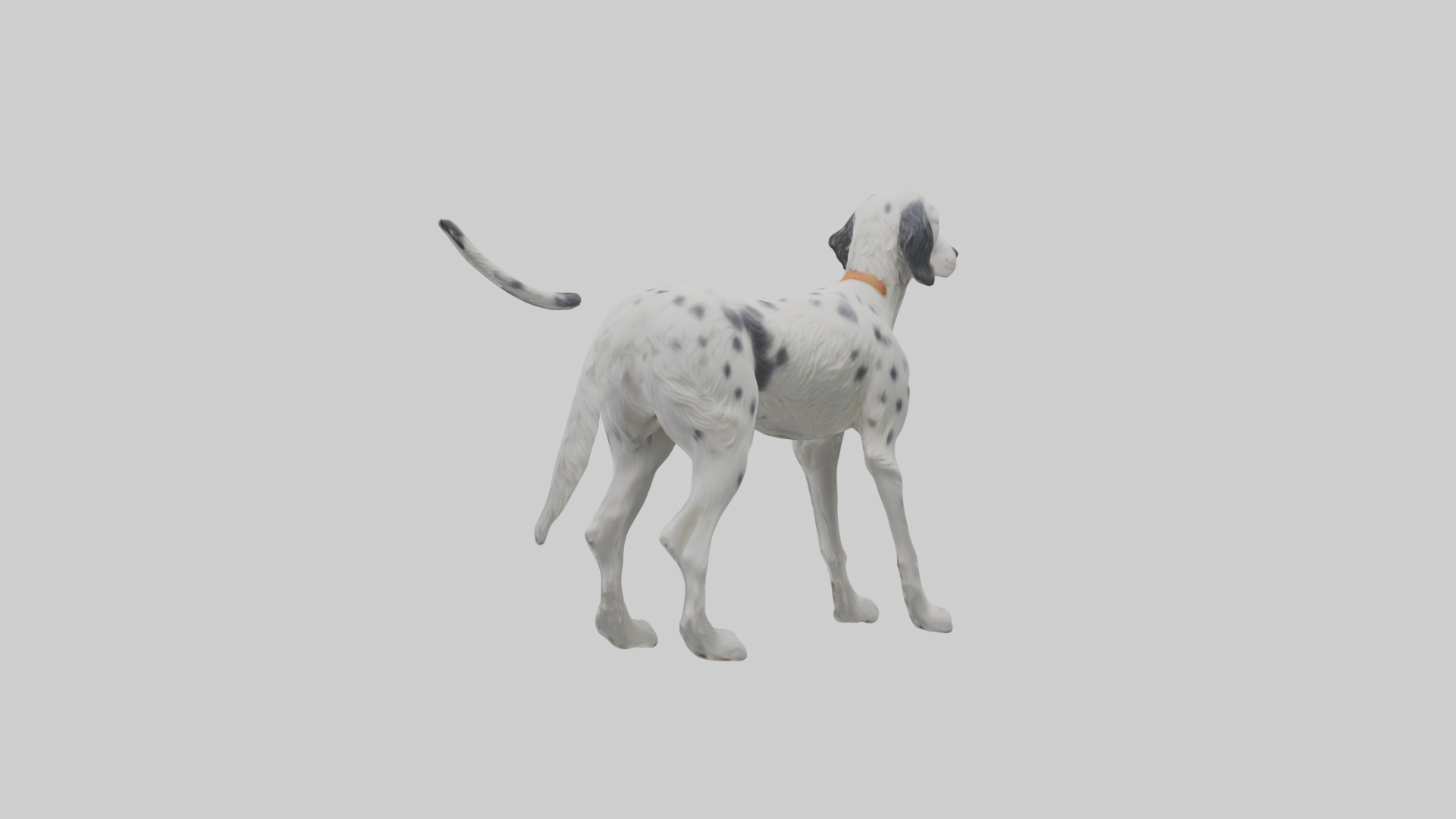 English Setter hunting model Low-poly 3D model_1