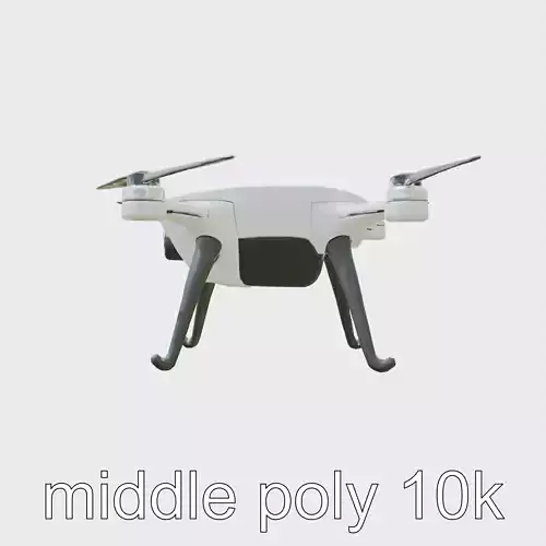 Security Drone SafeRobo Flying Surveillance Robot Low-poly 3D model