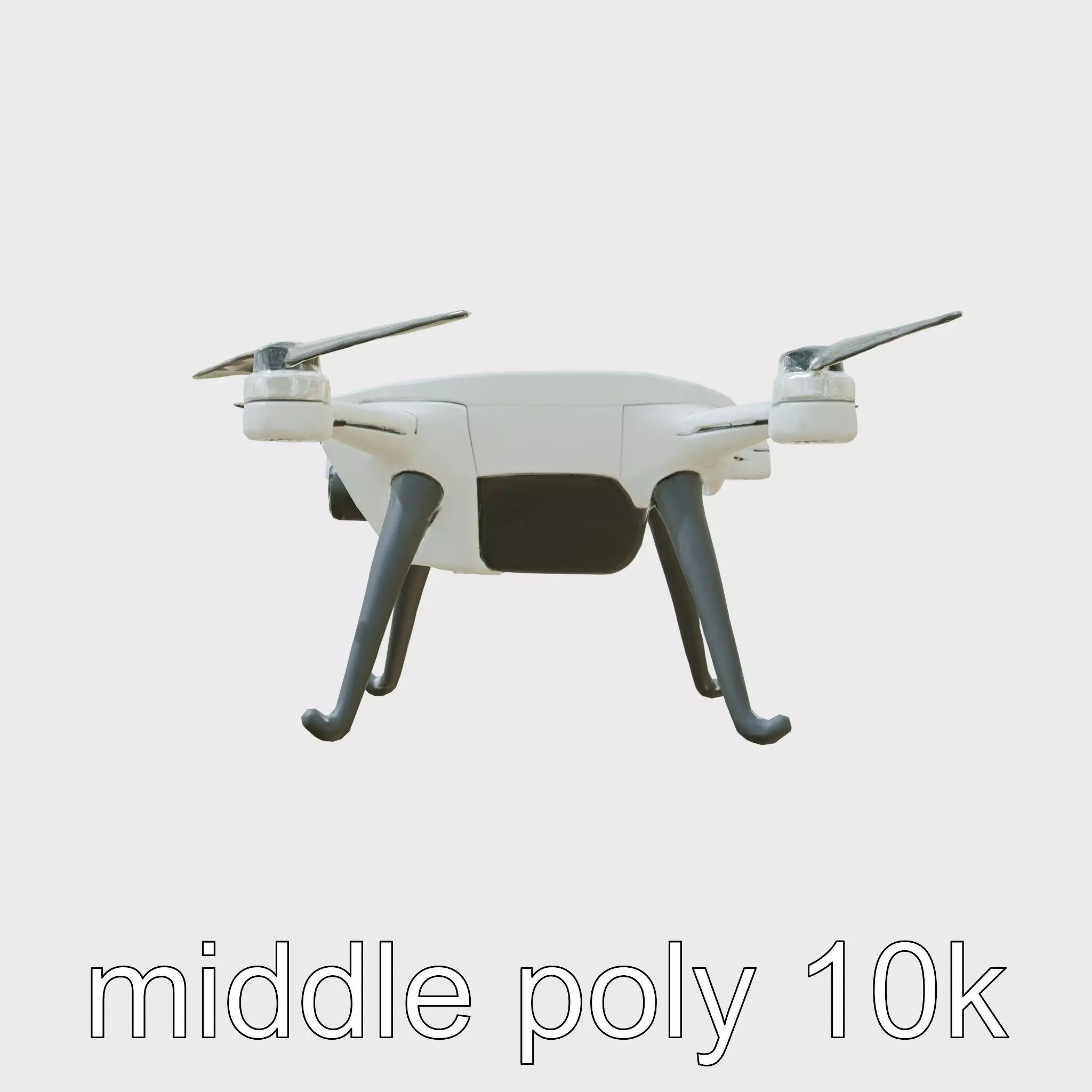 Security Drone SafeRobo Flying Surveillance Robot Low-poly 3D model_0