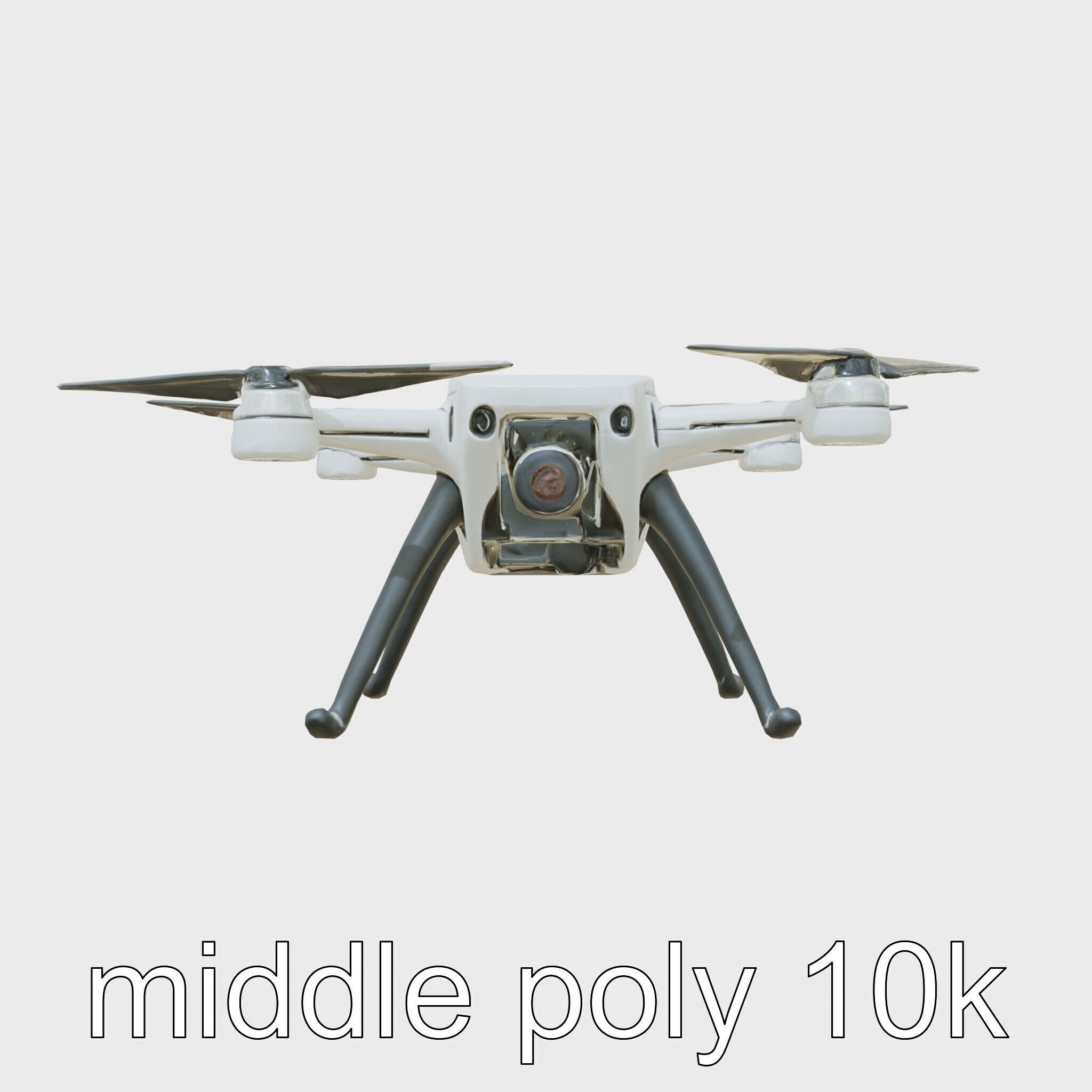 Security Drone SafeRobo Flying Surveillance Robot Low-poly 3D model_19
