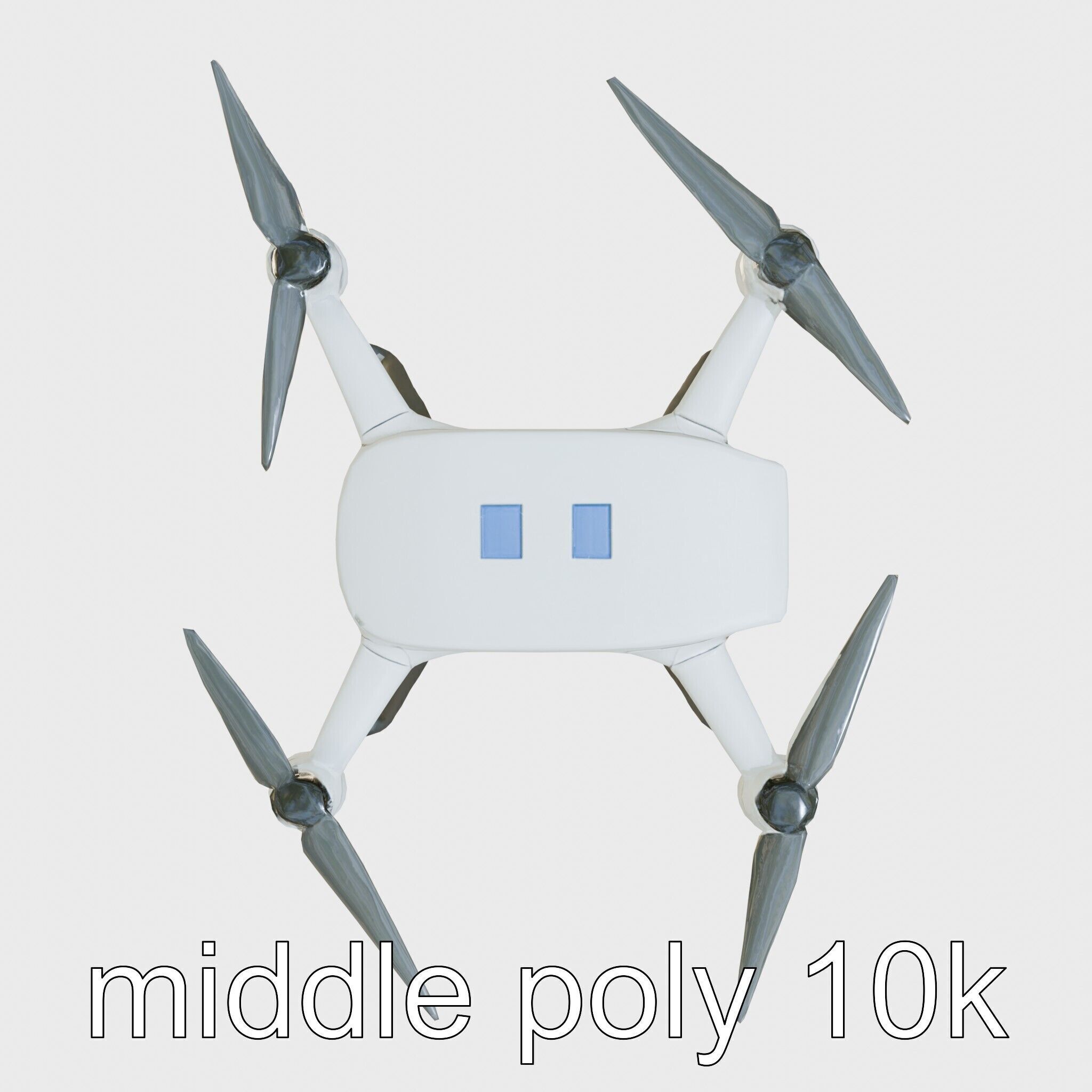 Security Drone SafeRobo Flying Surveillance Robot Low-poly 3D model_23