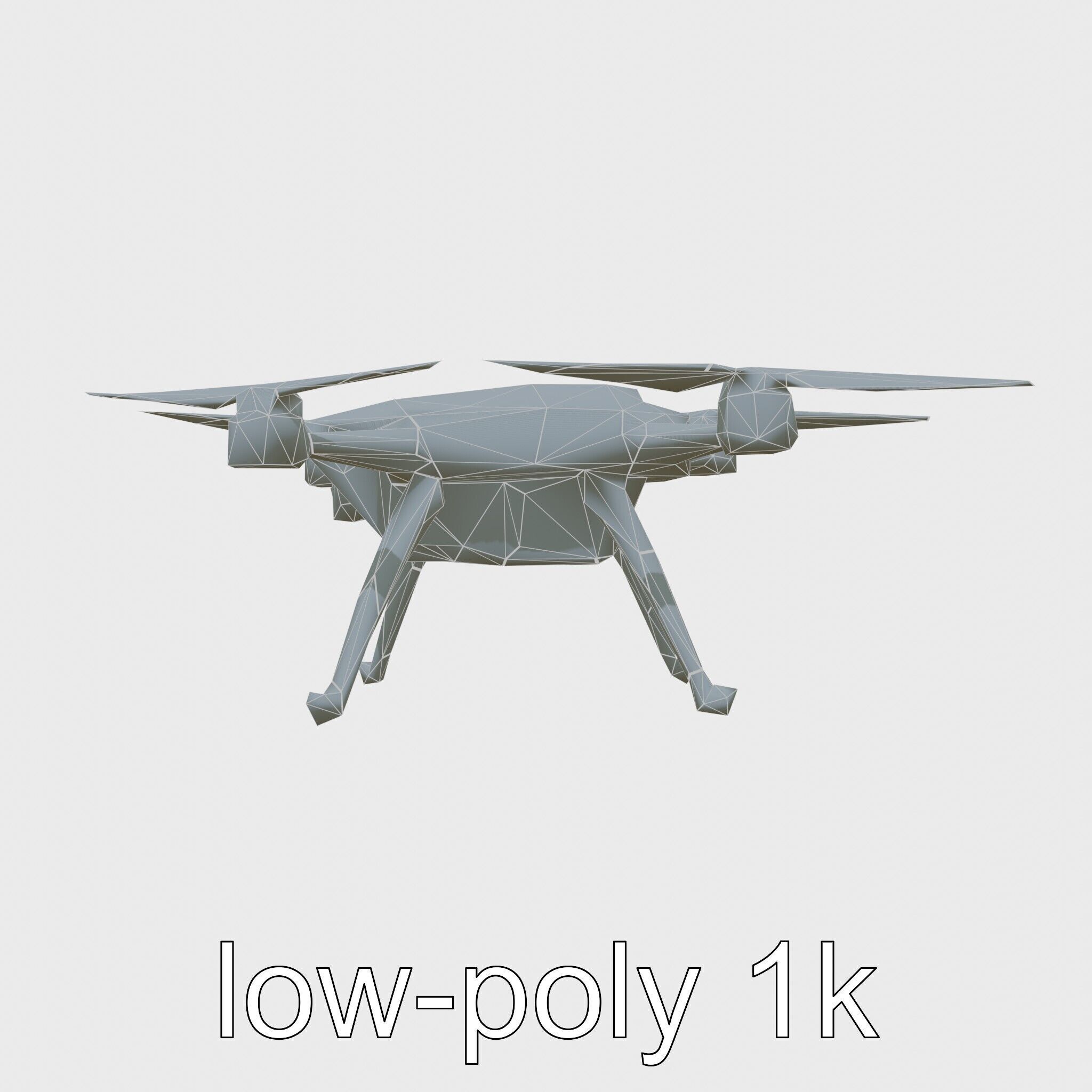 Security Drone SafeRobo Flying Surveillance Robot Low-poly 3D model_22
