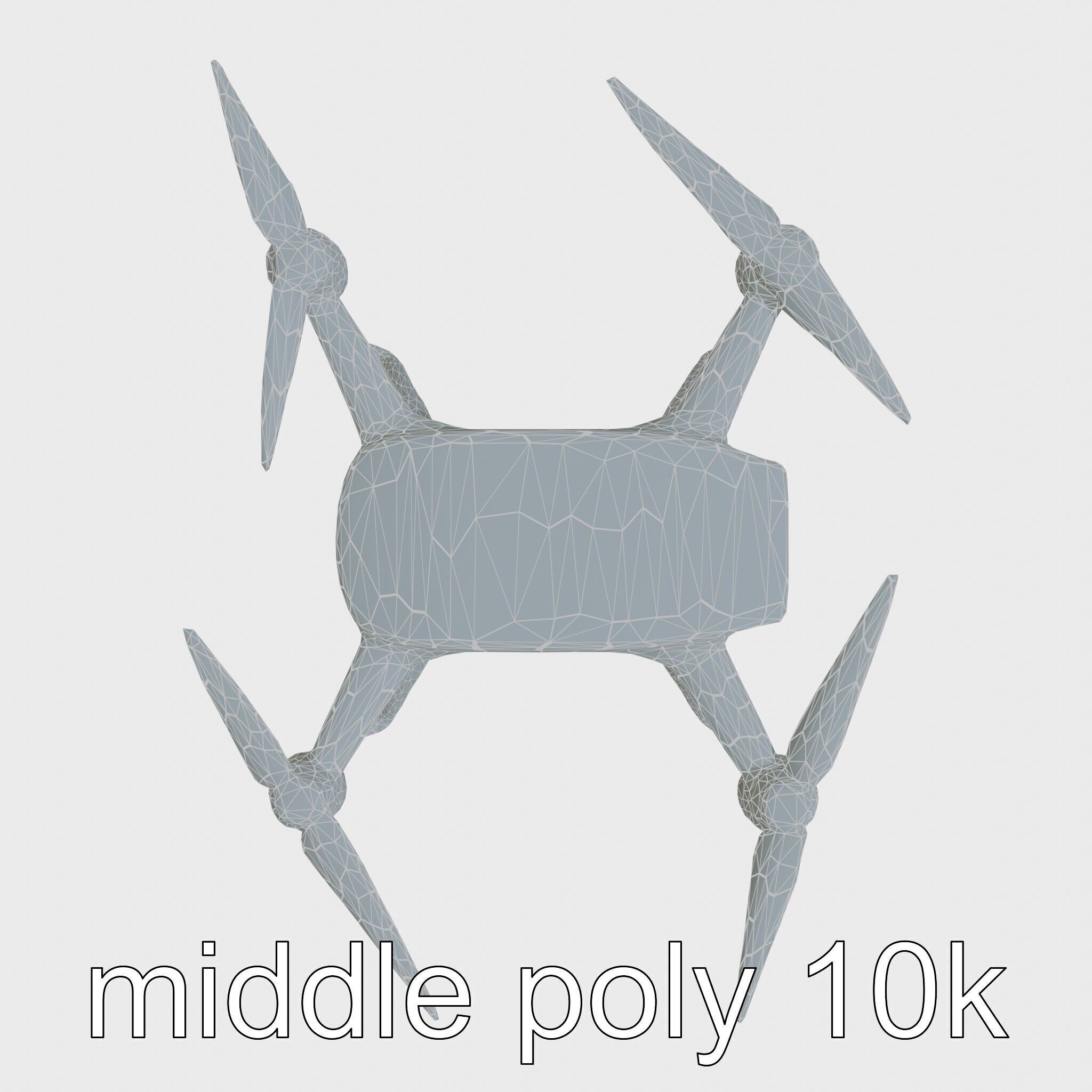 Security Drone SafeRobo Flying Surveillance Robot Low-poly 3D model_32