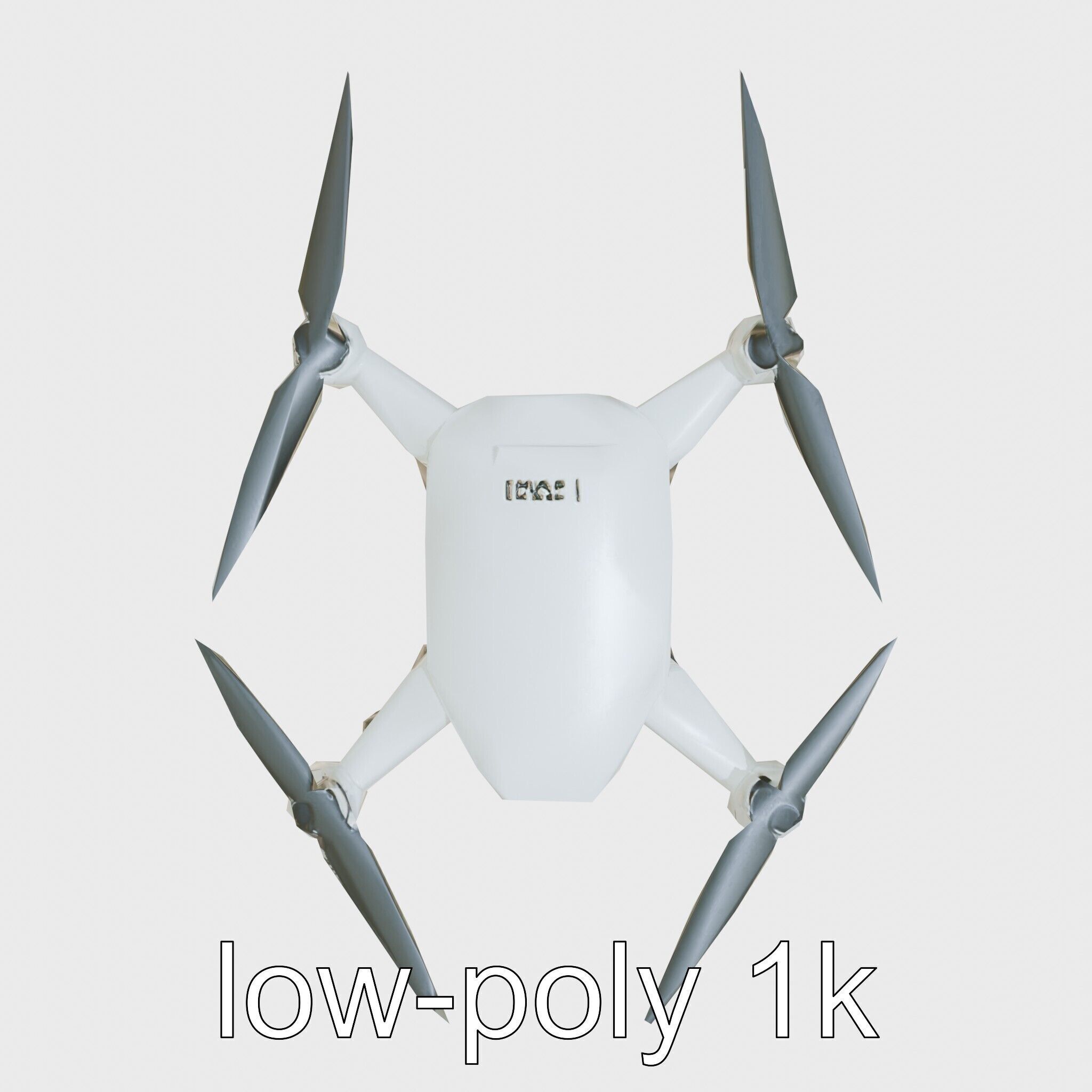Security Drone SafeRobo Flying Surveillance Robot Low-poly 3D model_31