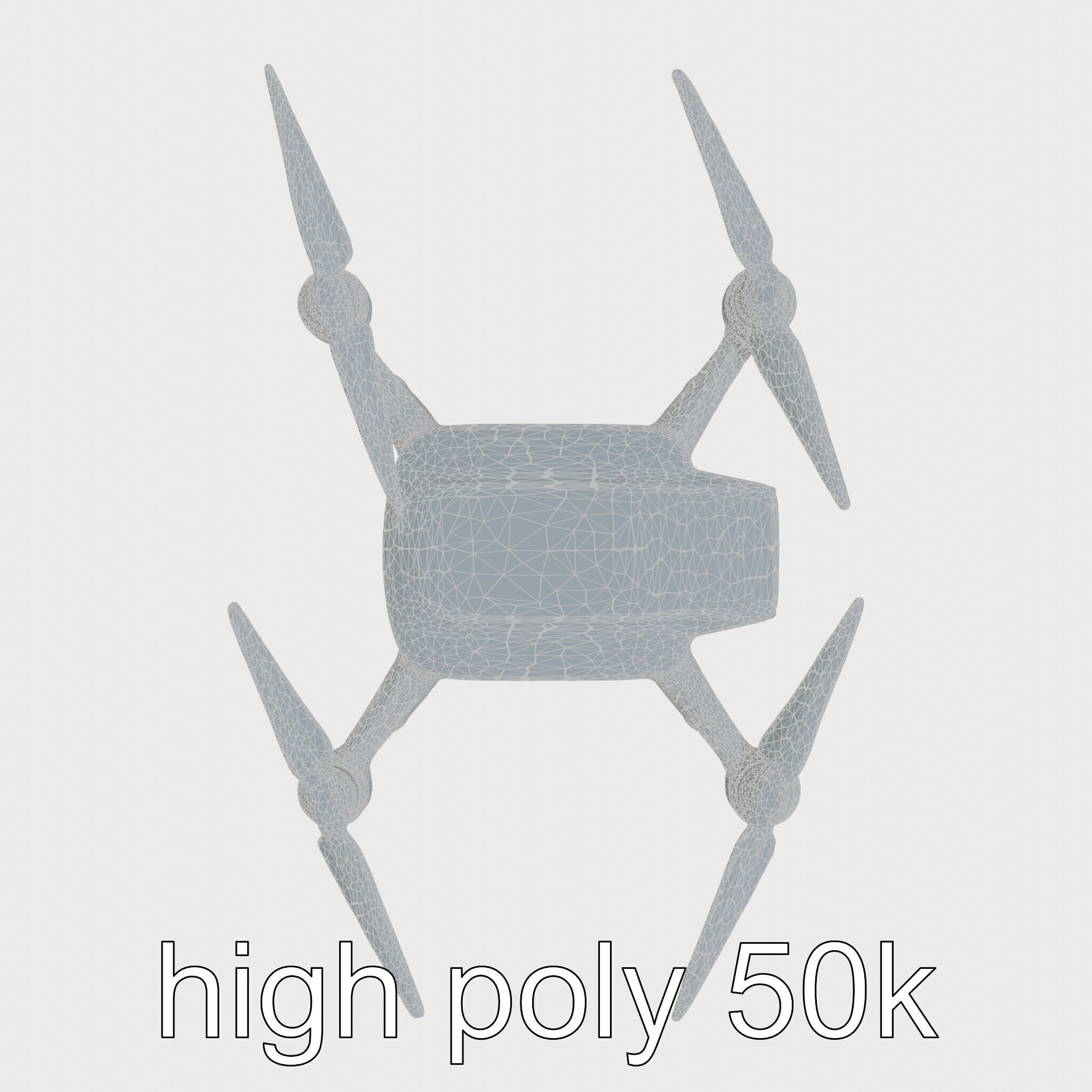 Security Drone SafeRobo Flying Surveillance Robot Low-poly 3D model_8