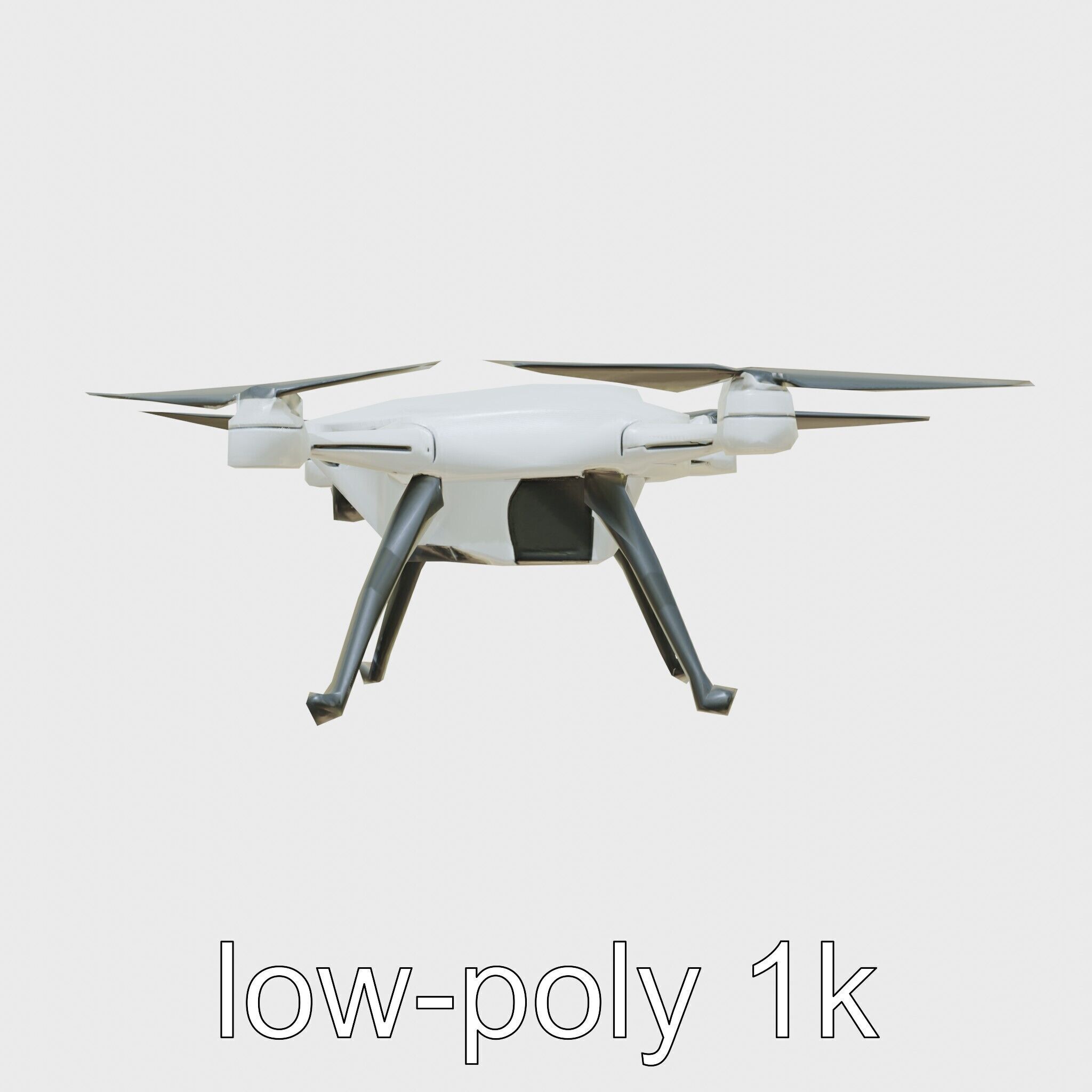 Security Drone SafeRobo Flying Surveillance Robot Low-poly 3D model_10