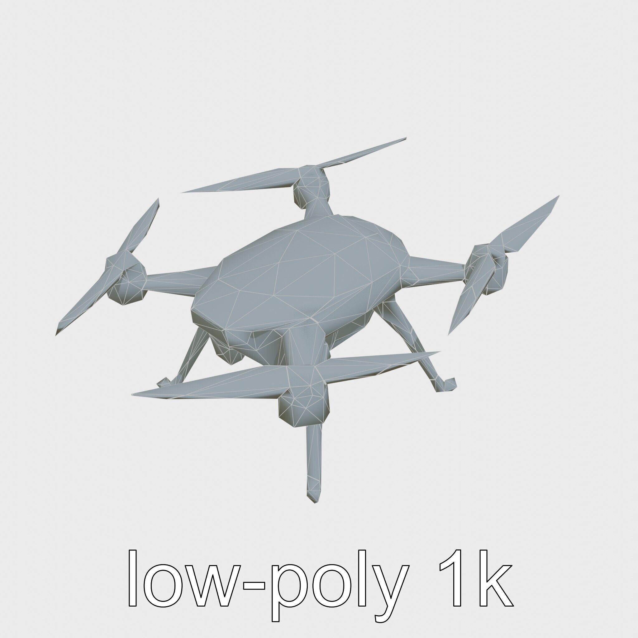 Security Drone SafeRobo Flying Surveillance Robot Low-poly 3D model_20