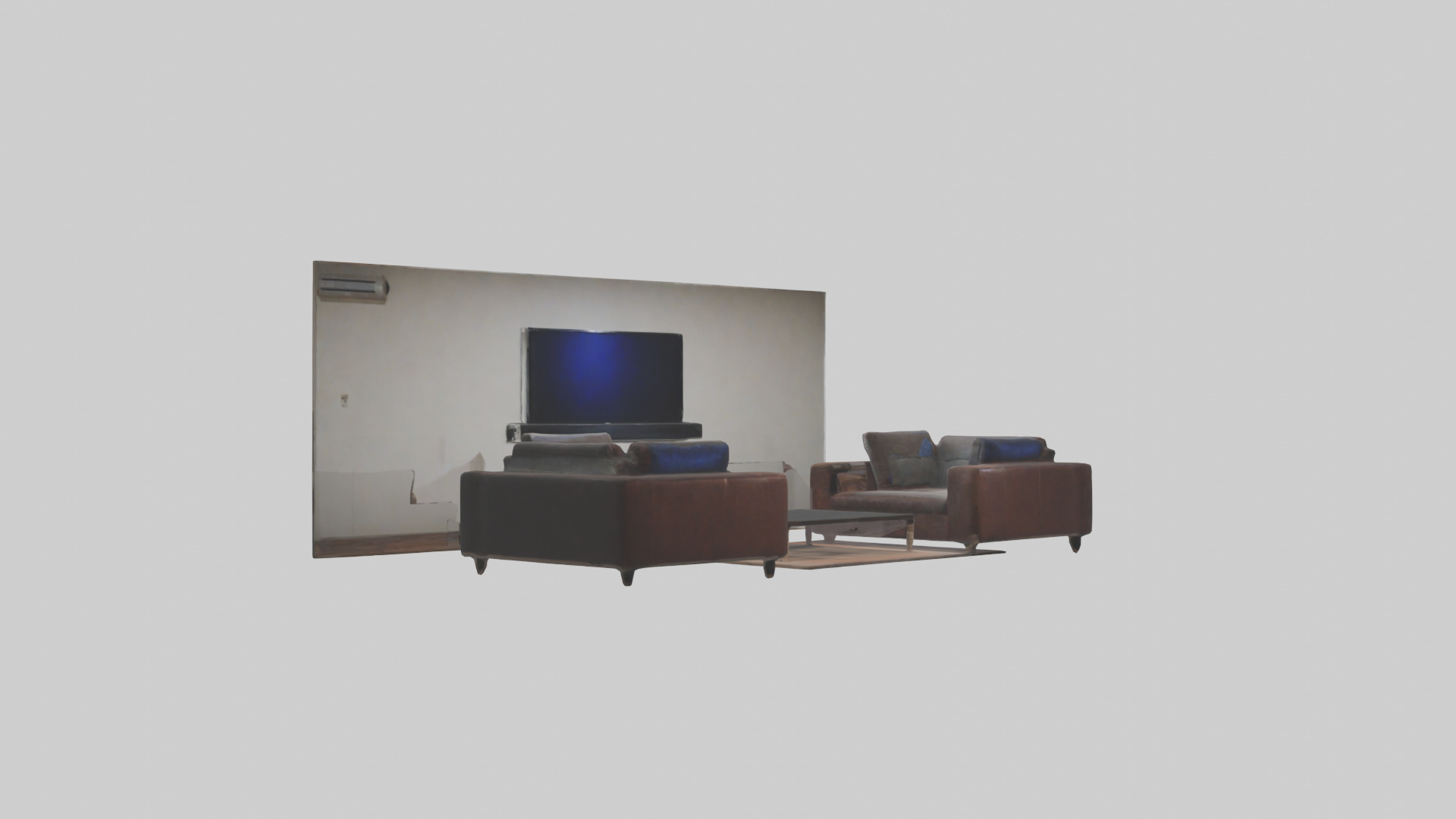 Entertainment Room Low-poly 3D model_7