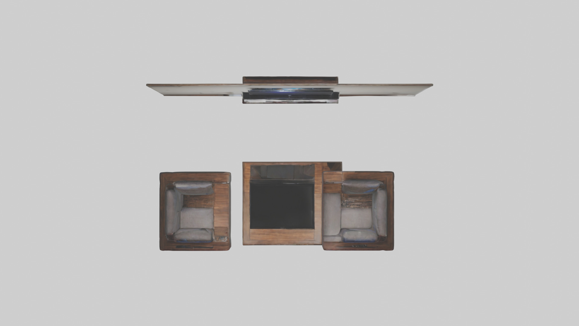 Entertainment Room Low-poly 3D model_14