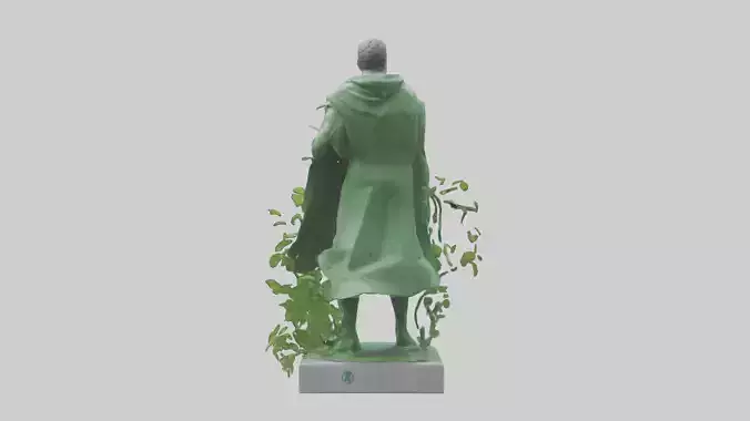 Environmental Protection Hero Statue model Low-poly 3D model