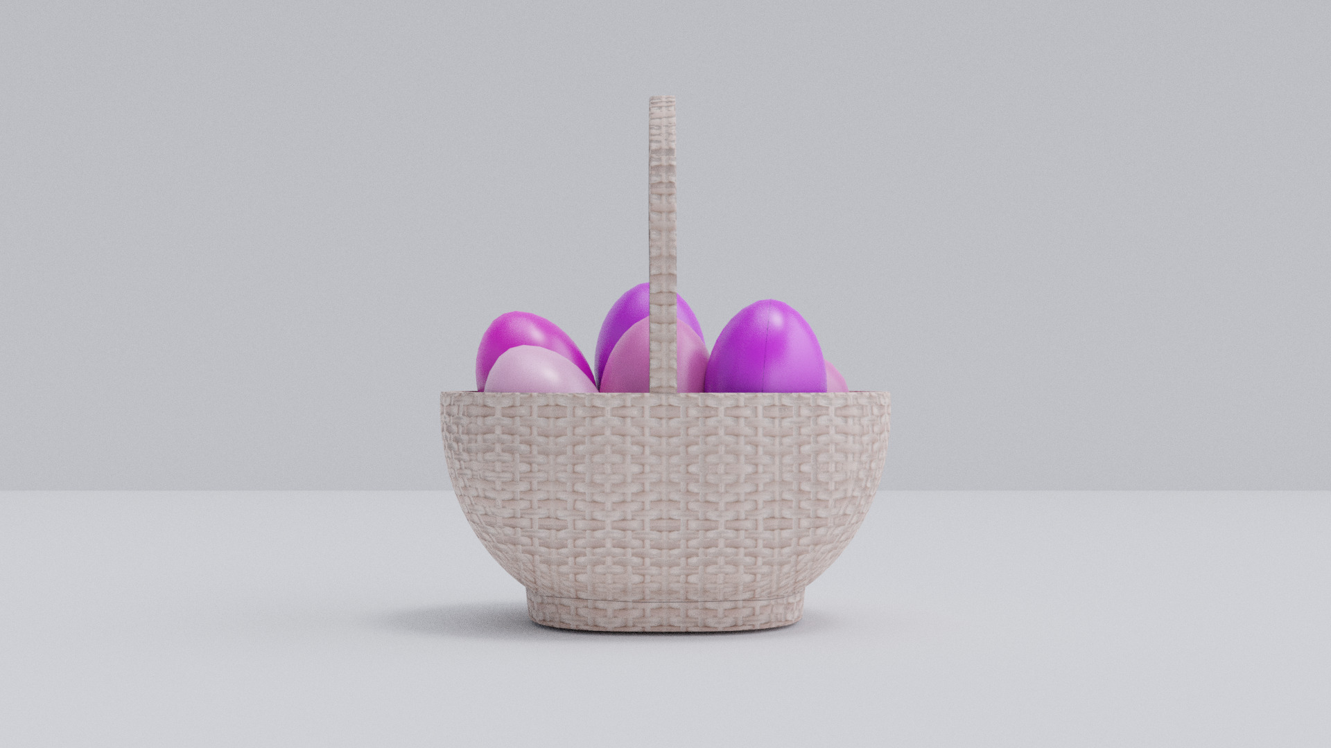 Easter Basket Low-poly 3D model_2