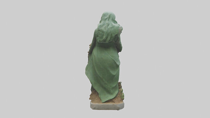 Environmental Restoration Statue model Low-poly 3D model