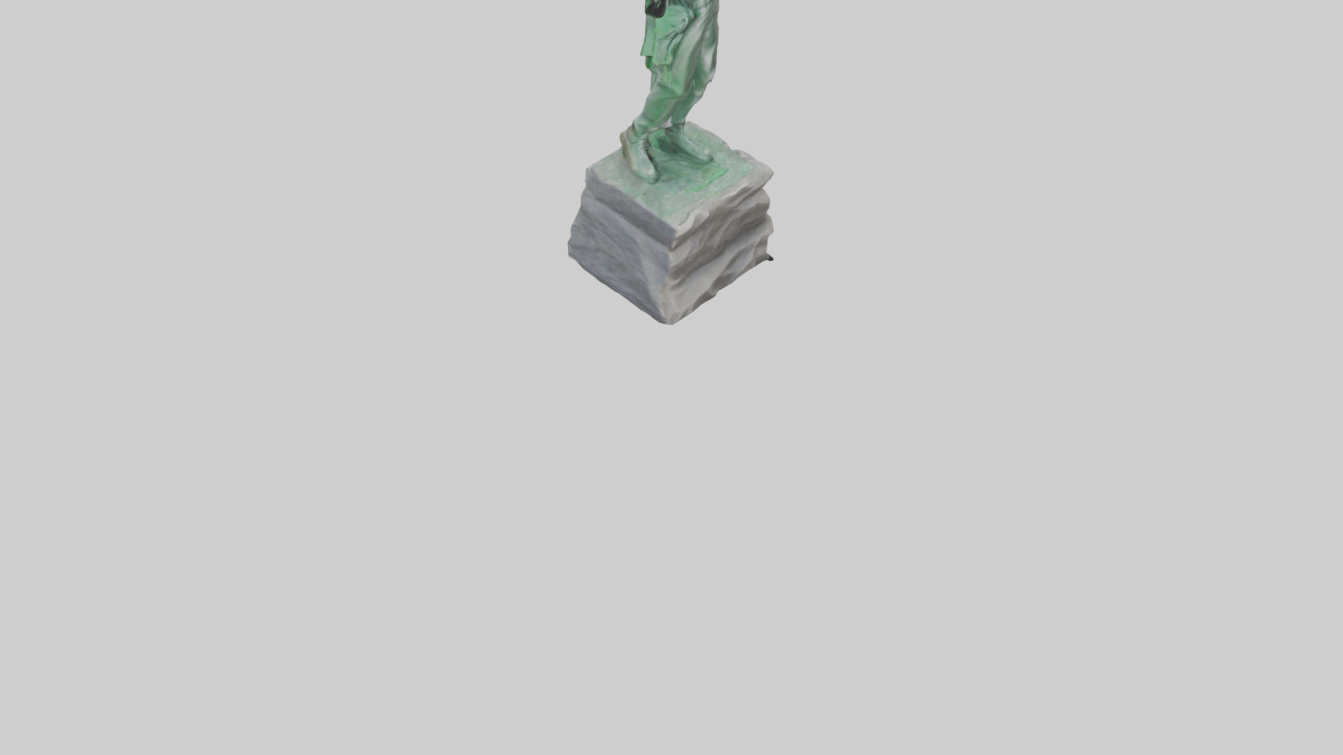 Environmental Stewardship Hero Statue model Low-poly 3D model_6