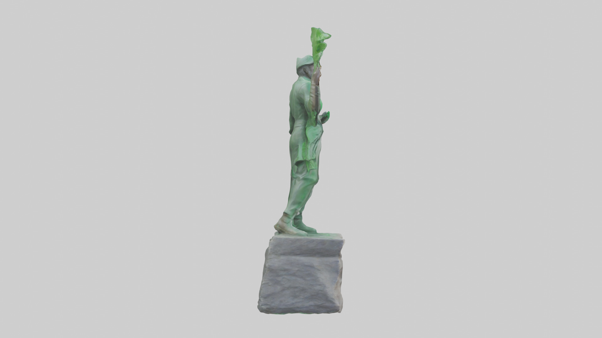 Environmental Stewardship Hero Statue model Low-poly 3D model_13