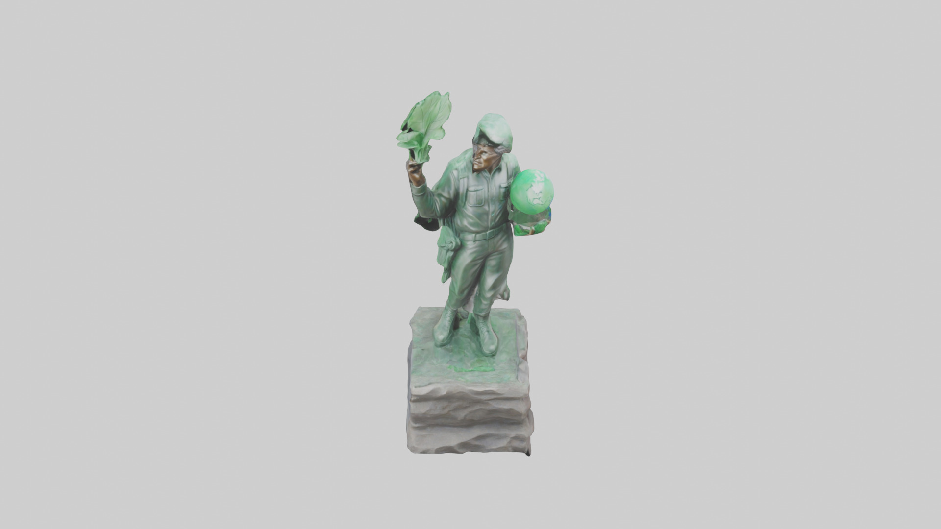 Environmental Stewardship Hero Statue model Low-poly 3D model_16