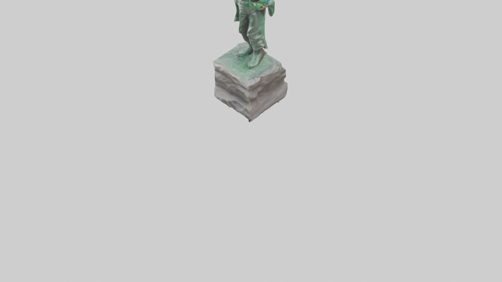 Environmental Stewardship Hero Statue model Low-poly 3D model_5