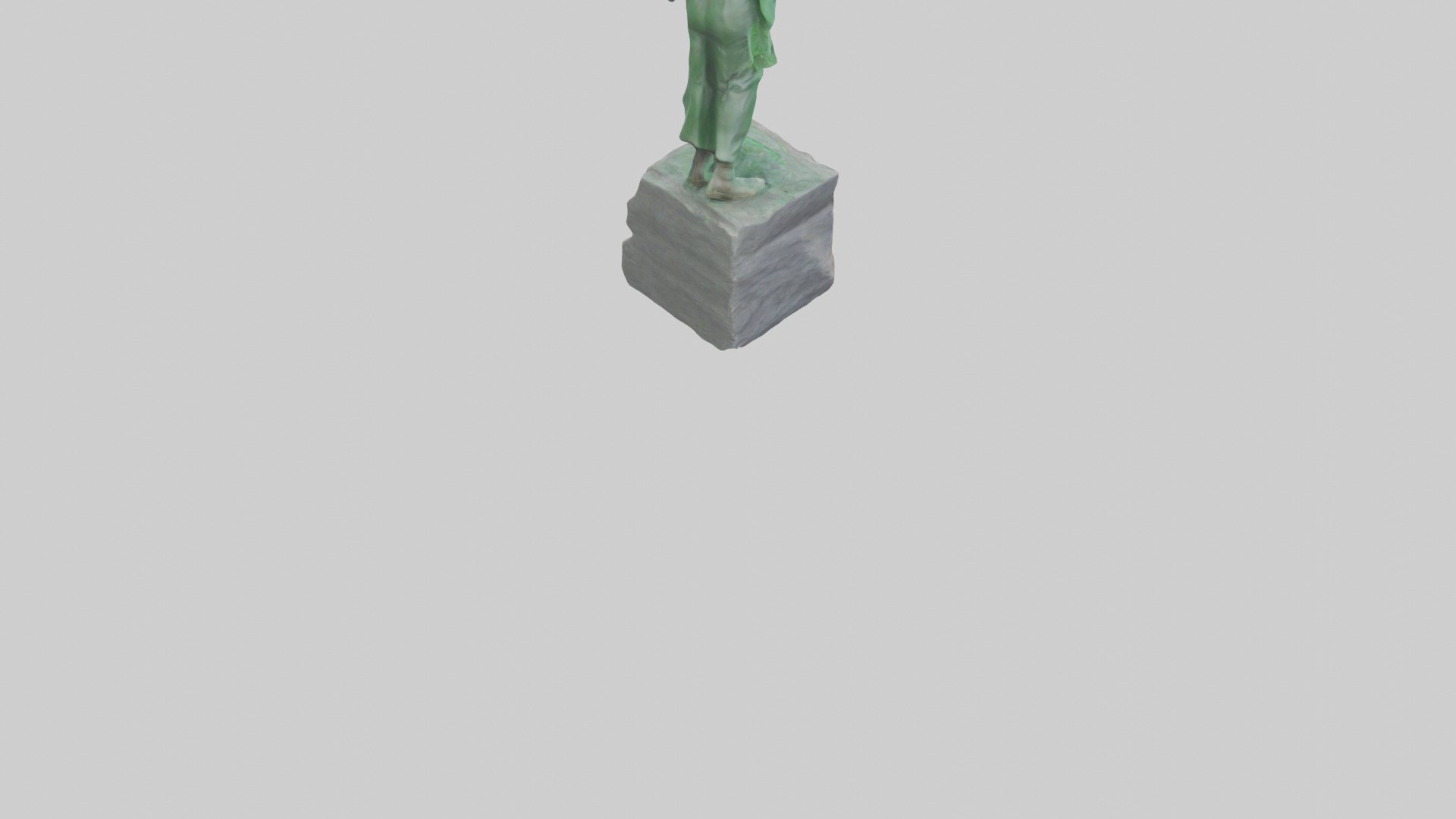 Environmental Stewardship Hero Statue model Low-poly 3D model_4