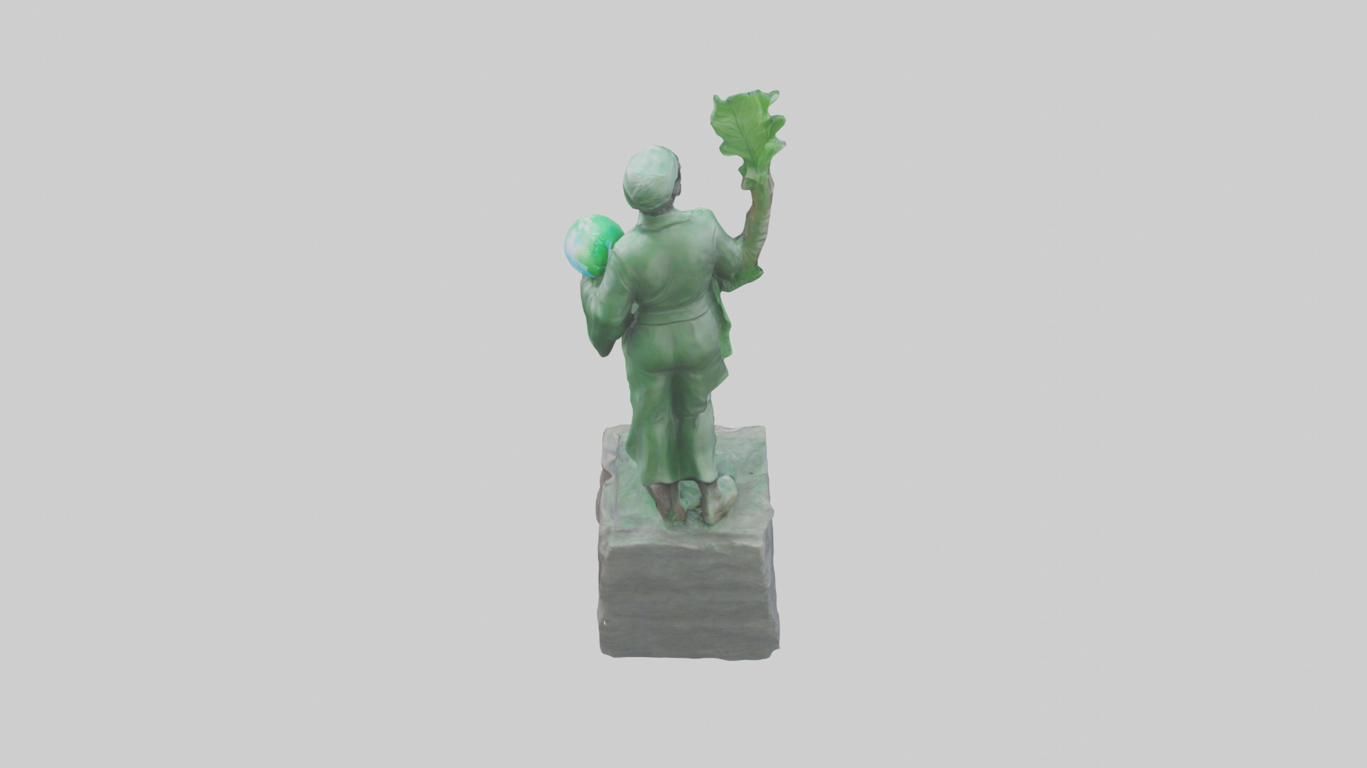 Environmental Stewardship Hero Statue model Low-poly 3D model_15