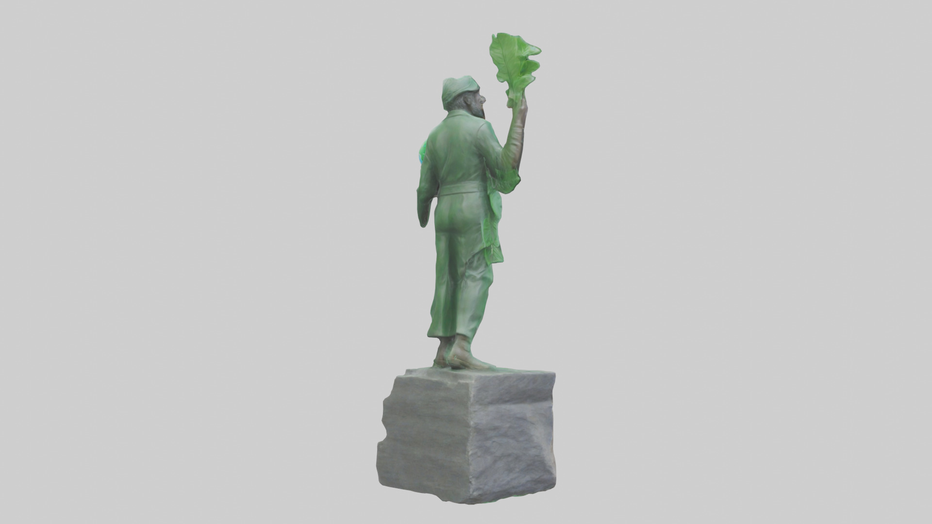 Environmental Stewardship Hero Statue model Low-poly 3D model_2