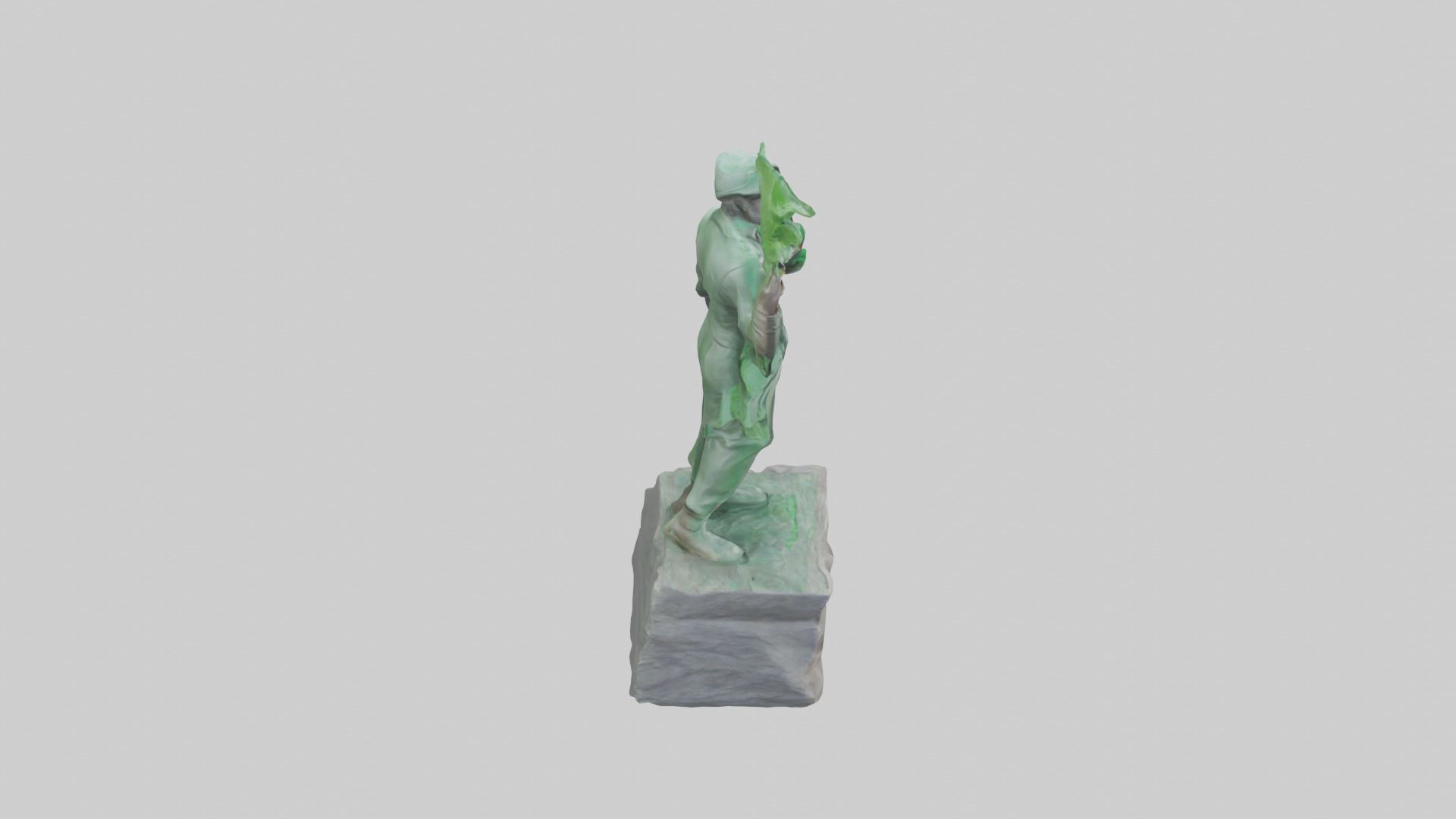 Environmental Stewardship Hero Statue model Low-poly 3D model_18