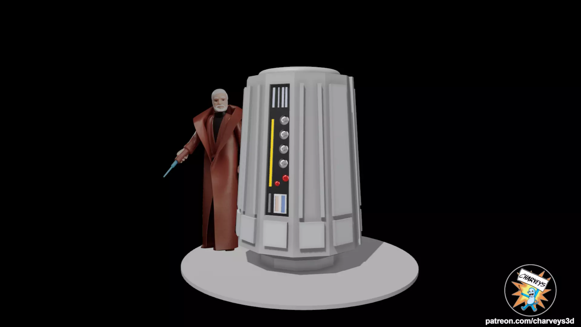 Star Wars Retro Death Star Tractor Beam Terminal for figures 3D print model